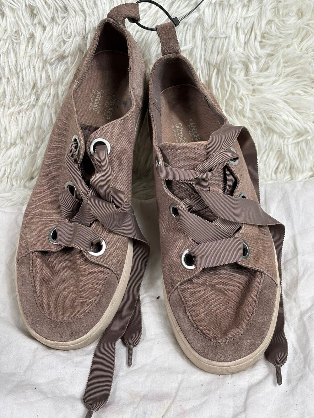 Koolaburra by UGG Womens Penley Suede Canvas Sneakers Cinder Size 10 Lace Up